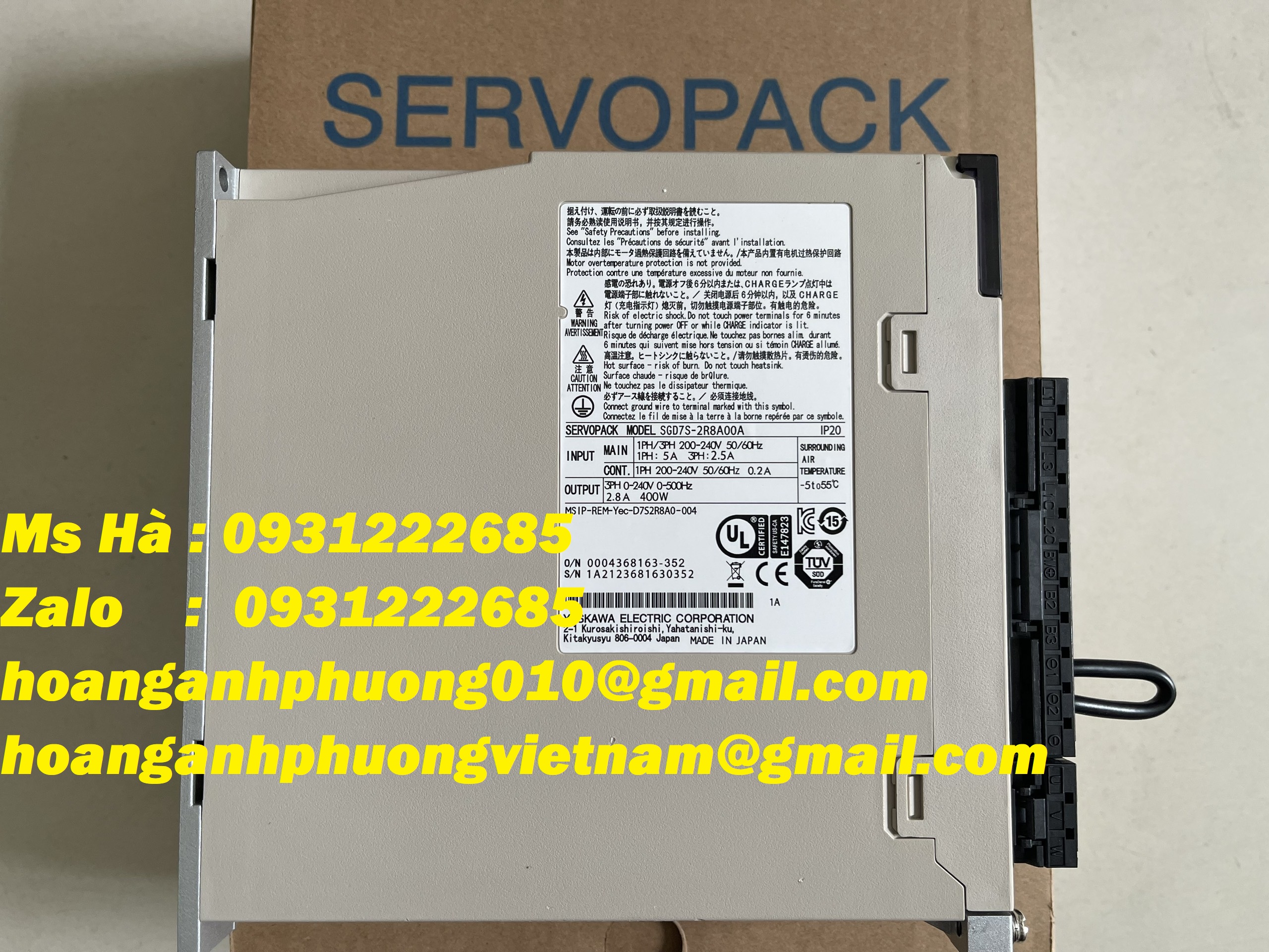 Yaskawa | Servopack SGD7S-2R8A00A | cung cấp hàng nhập mới